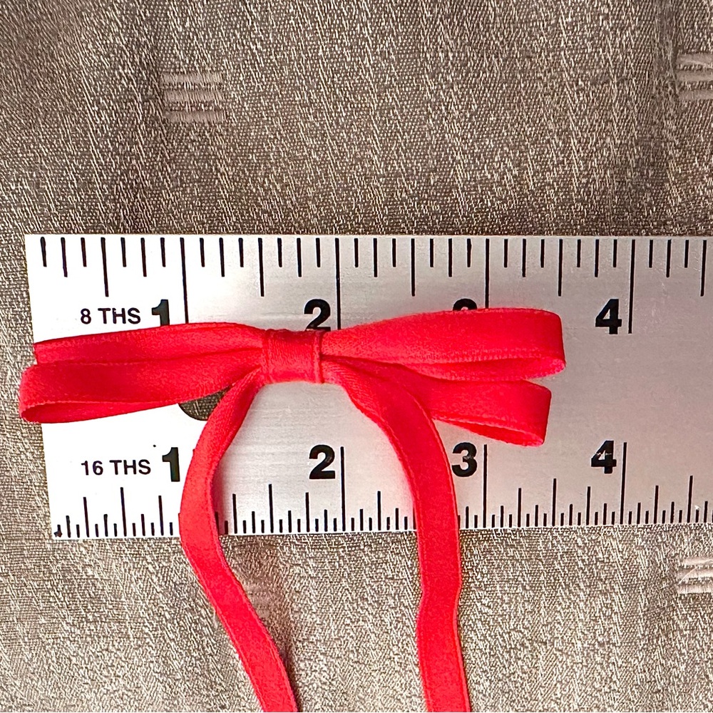 Red Ribbon Bows Hair Clips Pair of 2 Women’s Girl’s Hair Accessories NEW - Picture 4 of 5